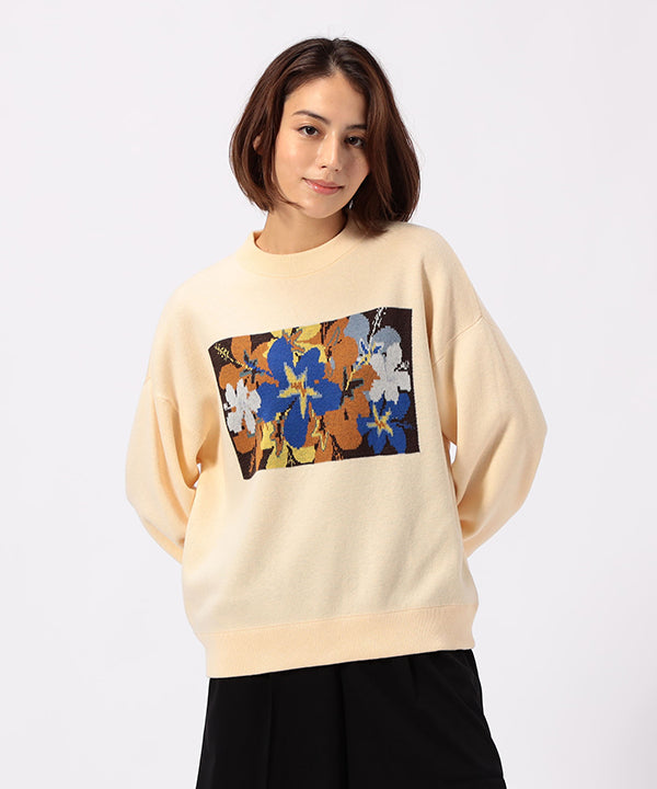 Wool/Nylon Knit Sweater IVORY