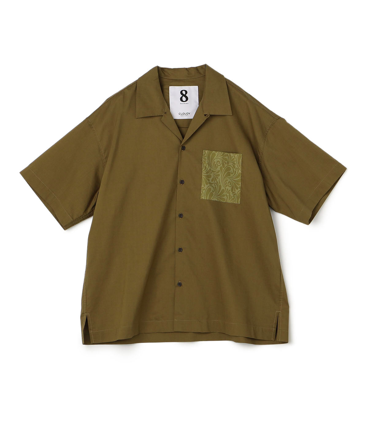 African Textile Pocket SHIRTS BROWN