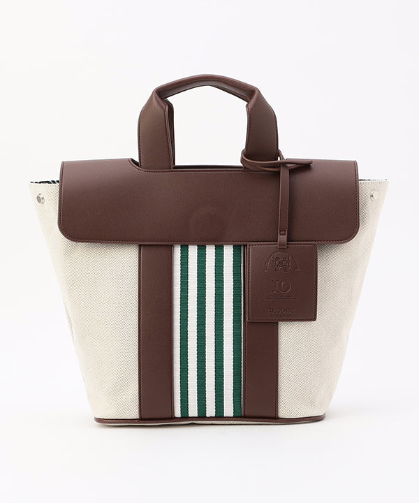 Two Tone Kente Bag (Medium)DARK BROWN