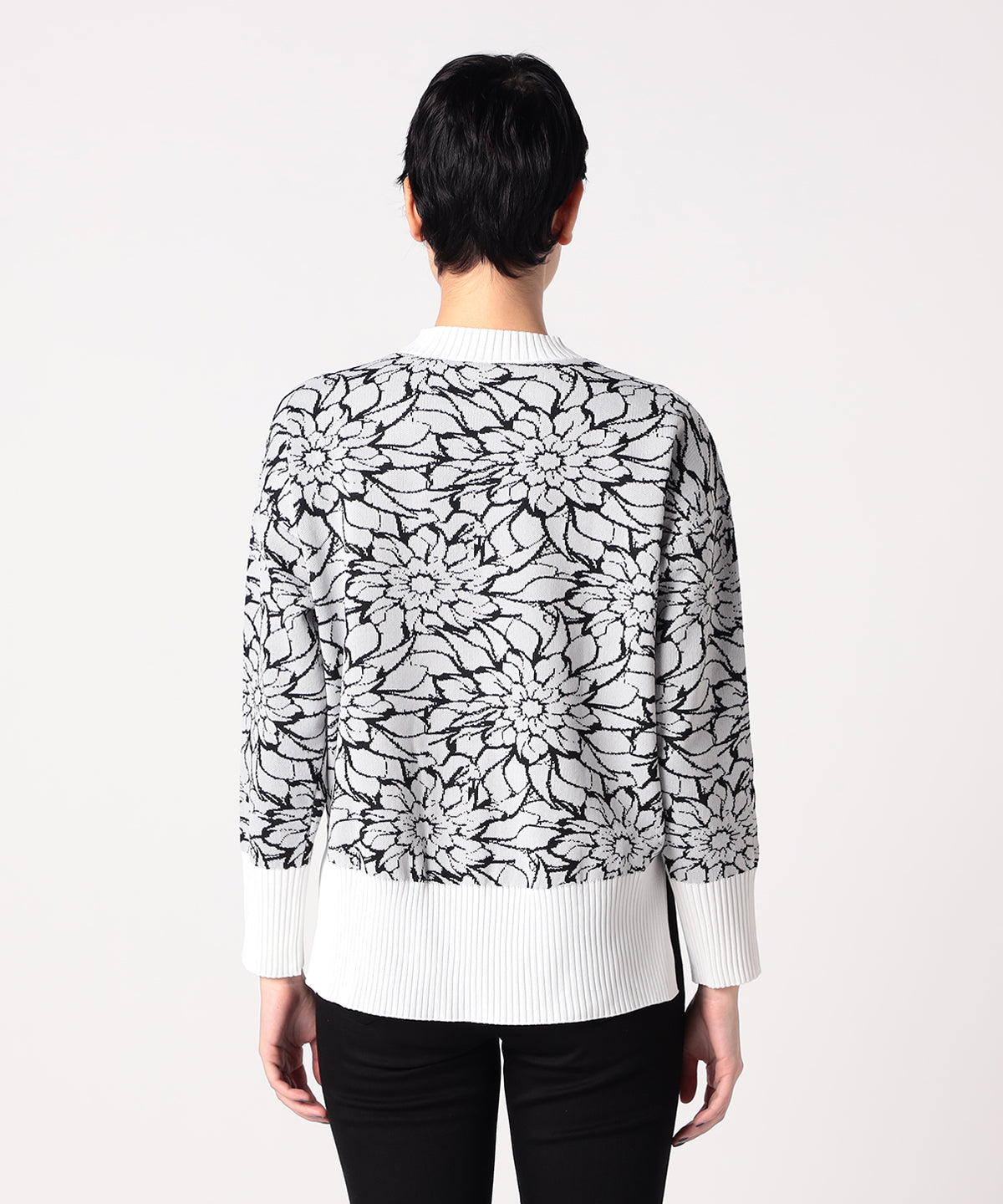 Dolman Sleeve Knit Sweater WHITE