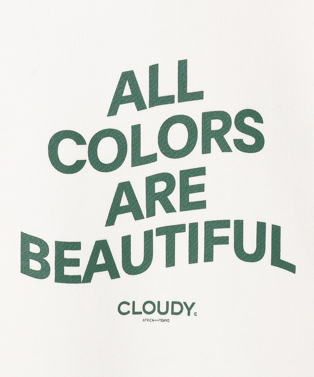 スウェットパーカー ALL COLORS ARE BEAUTIFUL ホワイト