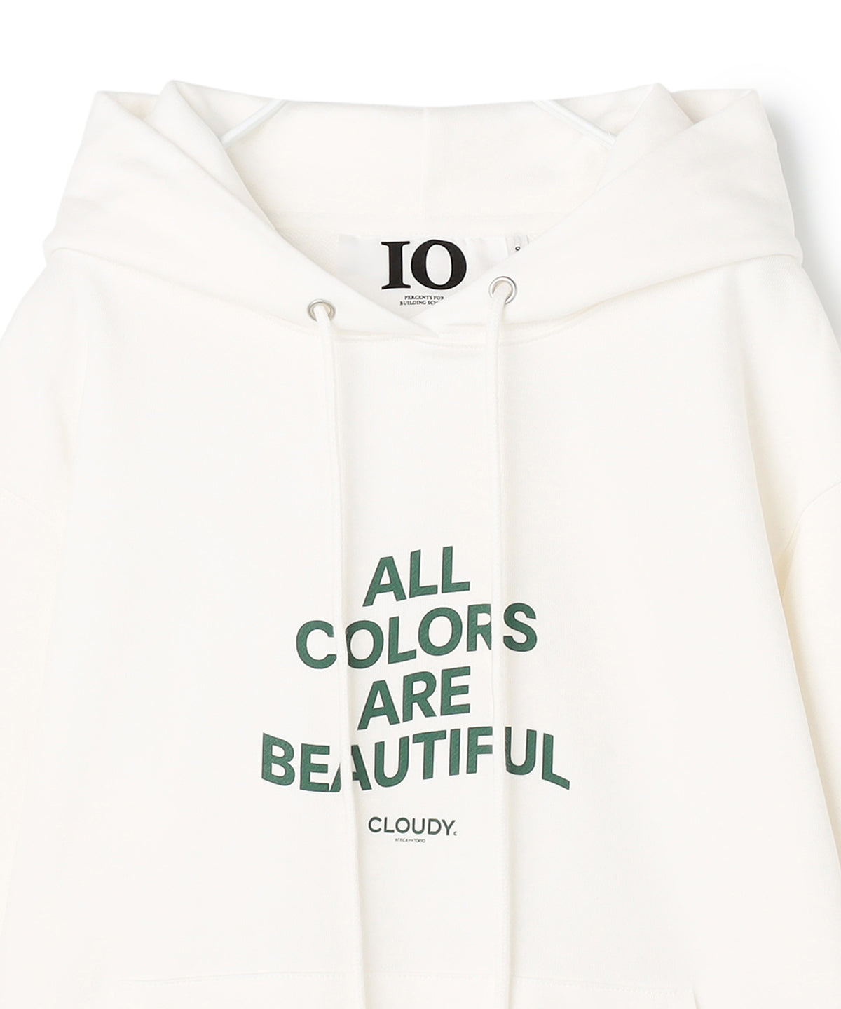 スウェットパーカー ALL COLORS ARE BEAUTIFUL ホワイト