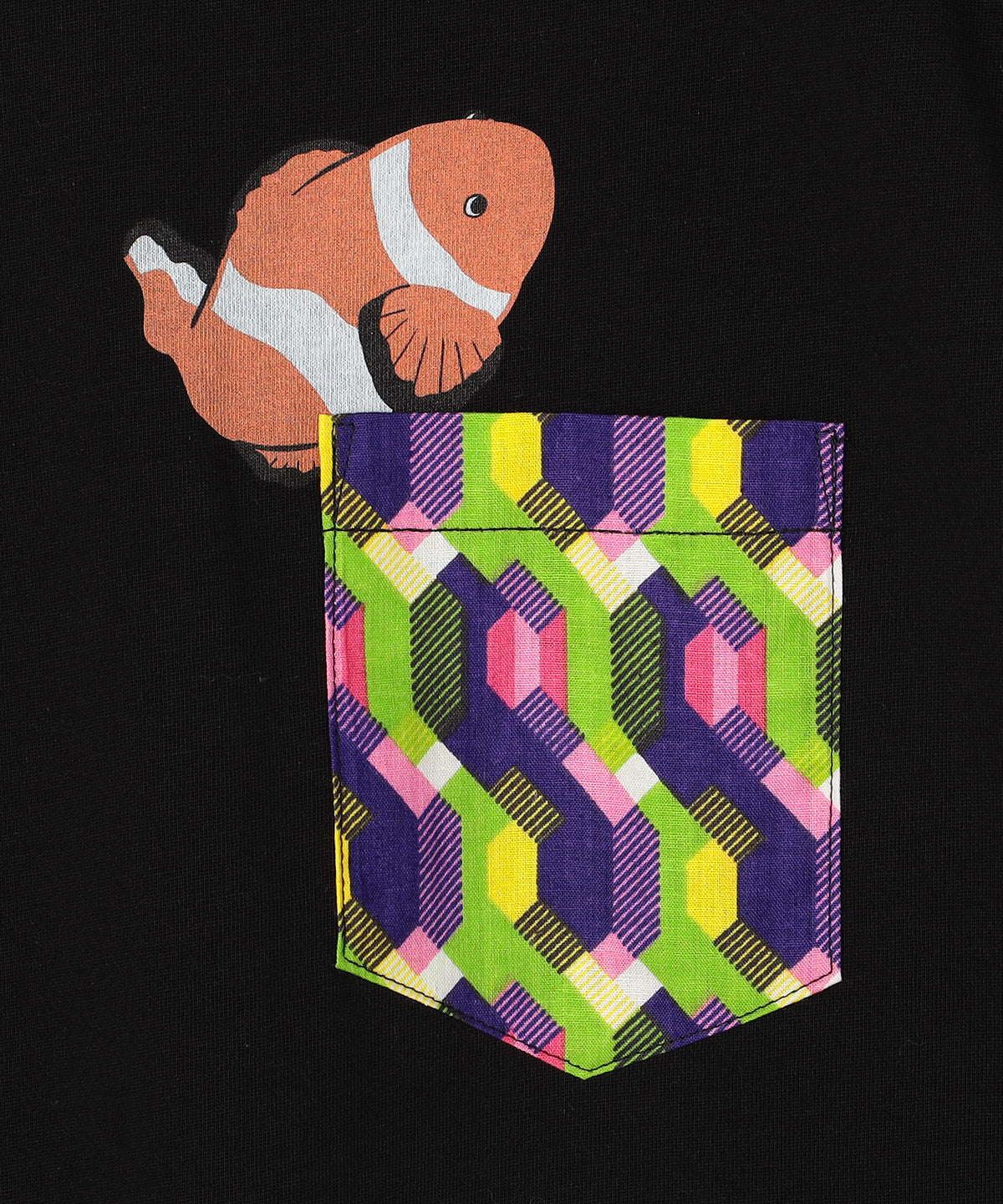 ポケットTシャツ Clownfish BLACK