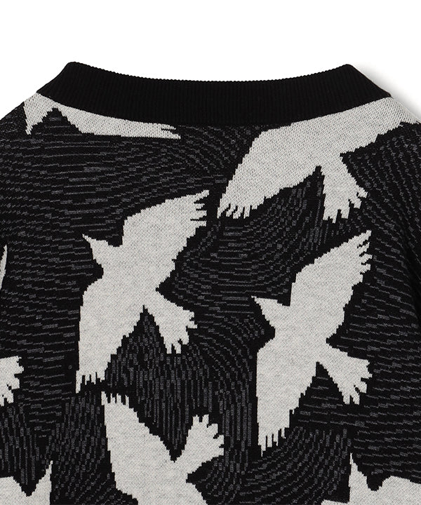 Wool/Nylon Knit Sweater BLACK