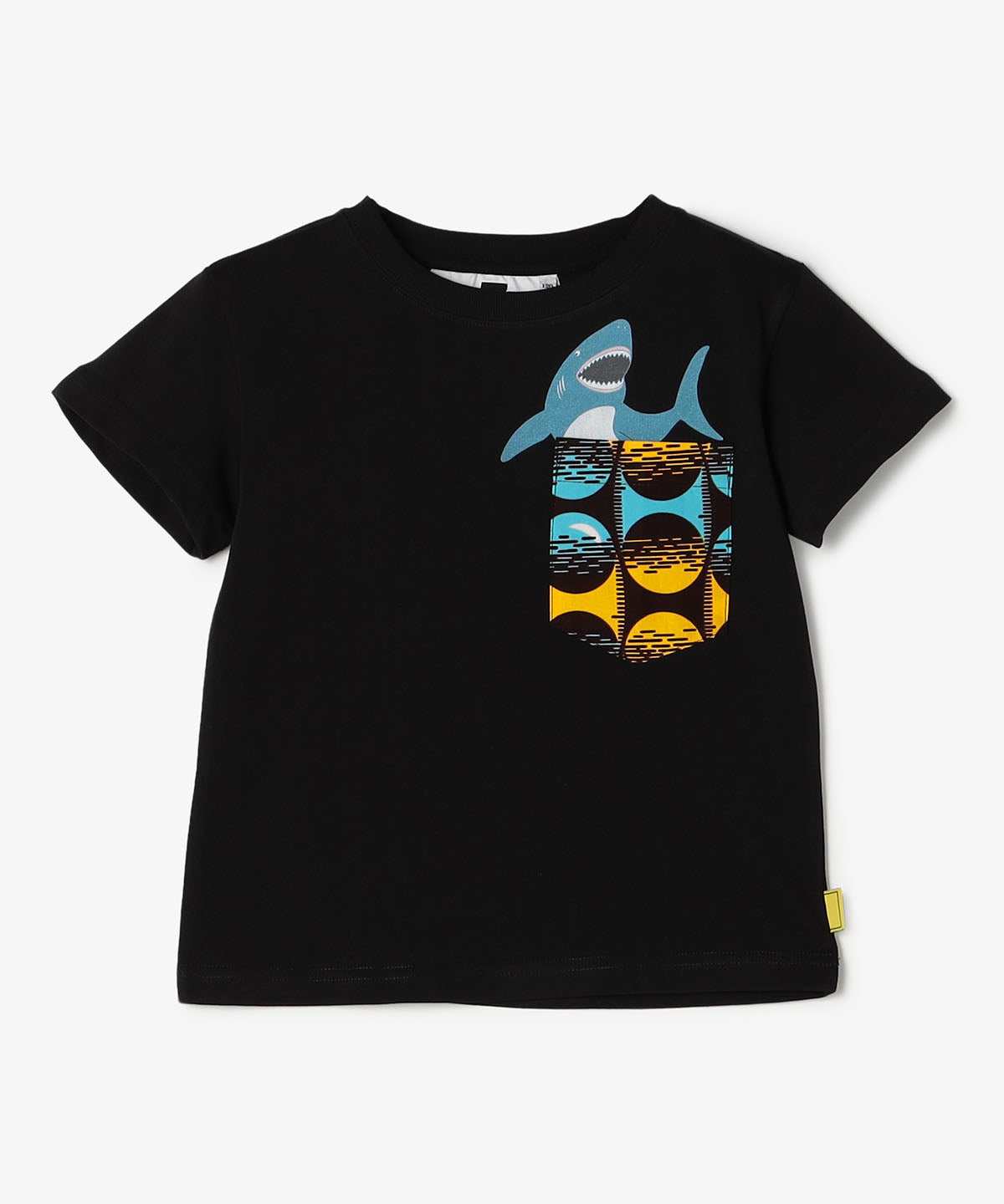 キッズポケットTシャツ Shark BLACK