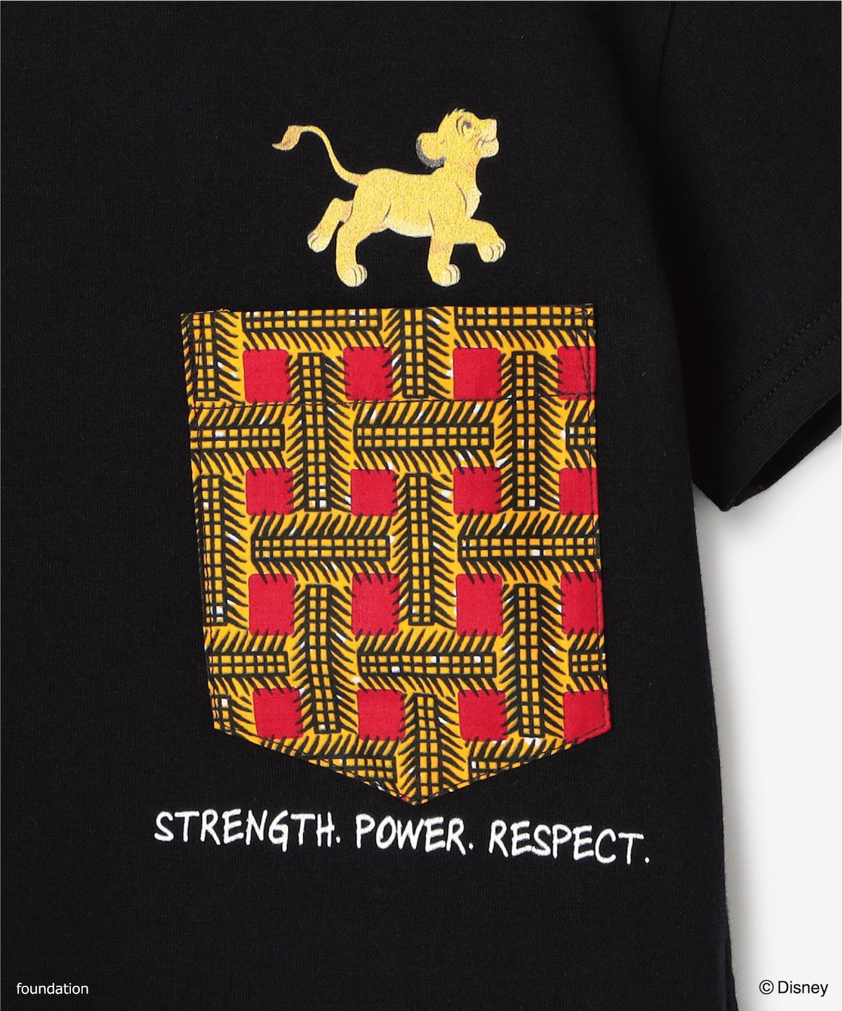 キッズポケットTシャツ SIMBA BLACK