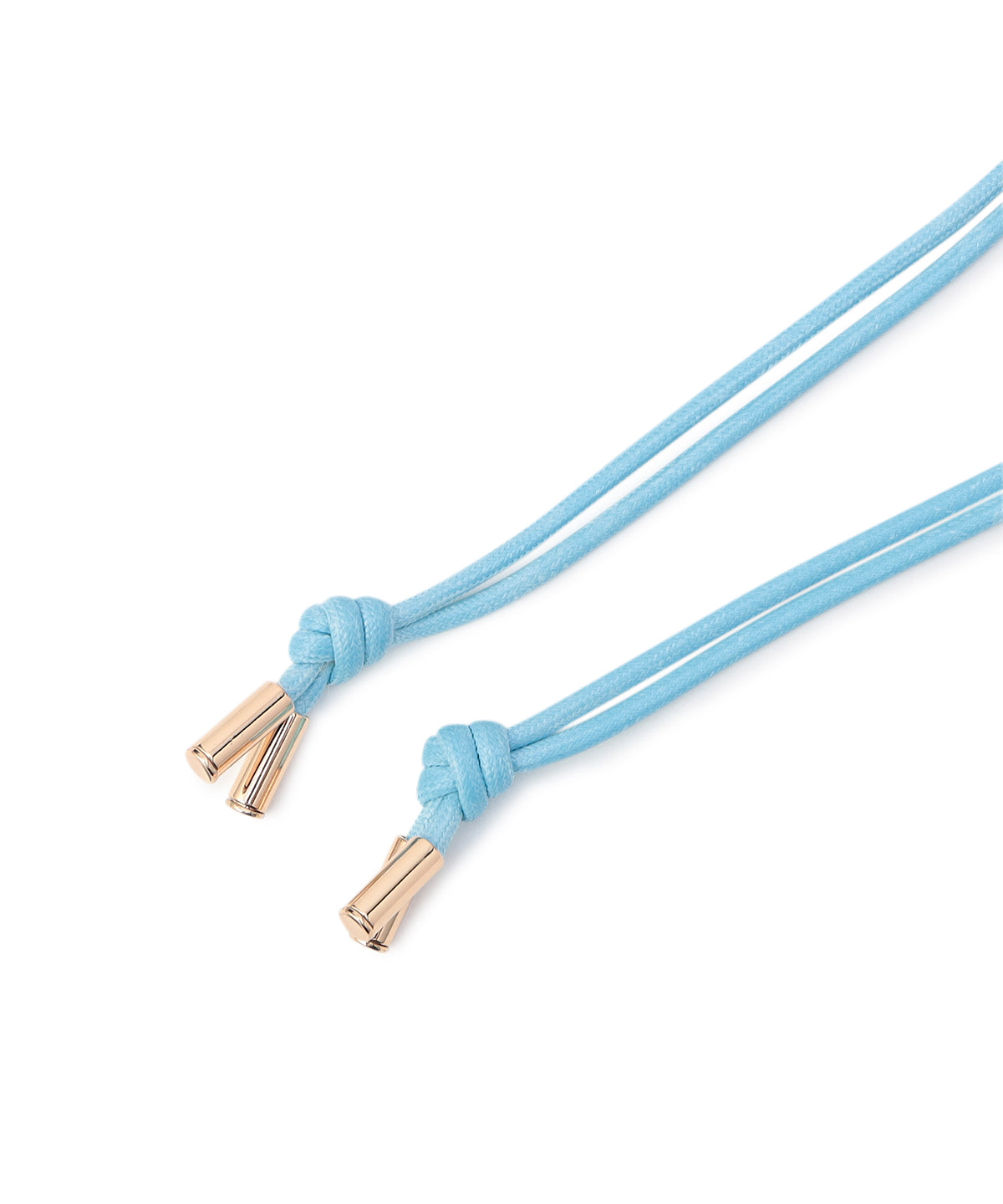 エコファードローストリングバッグ(Mサイズ) ベージュ×サックス