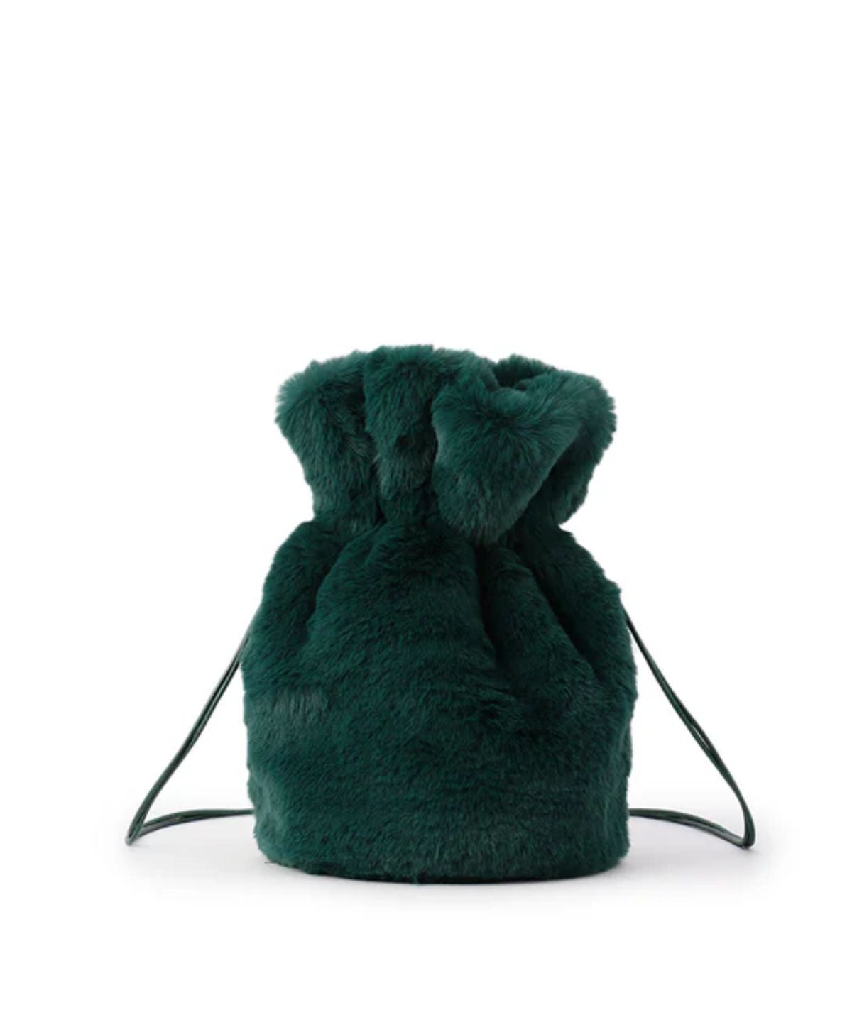 Eco Fur Drawstring Bag(Small)GREEN