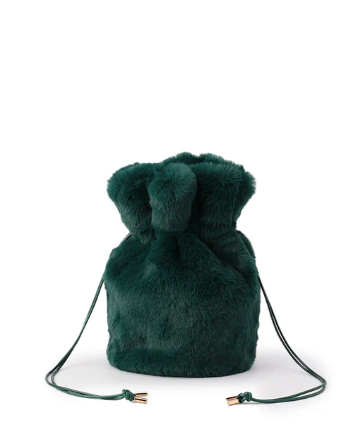 Eco Fur Drawstring Bag(Small)GREEN