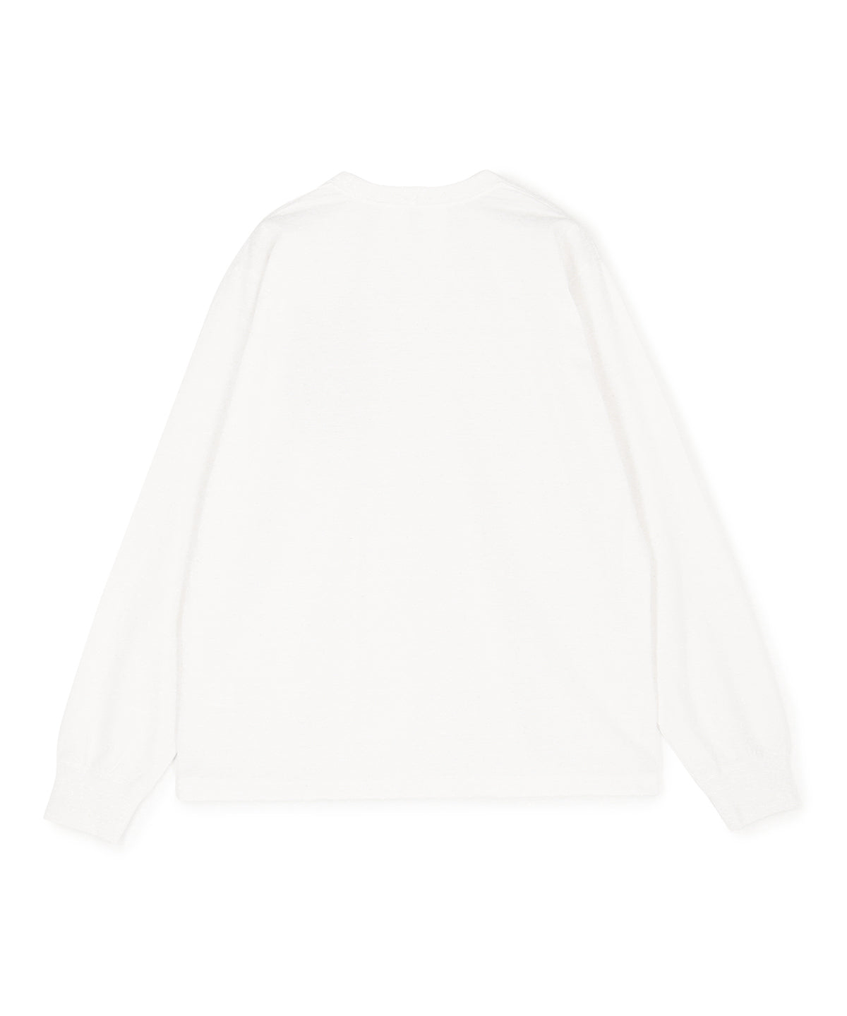 プリント入りポケットロングTシャツ 204 ホワイト