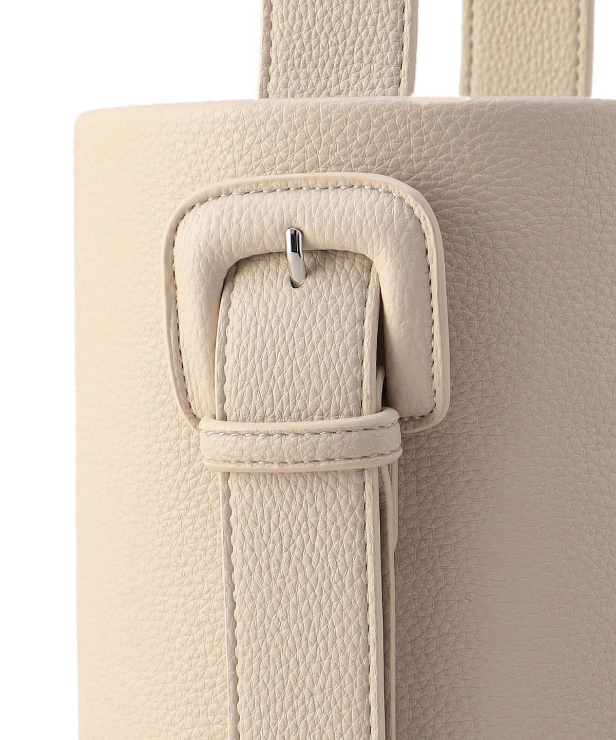 Coverd Buckle Tube Bag WHITE