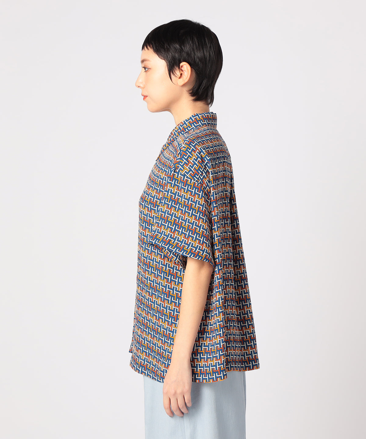 Recycled African Textile Shirt ORANGE
