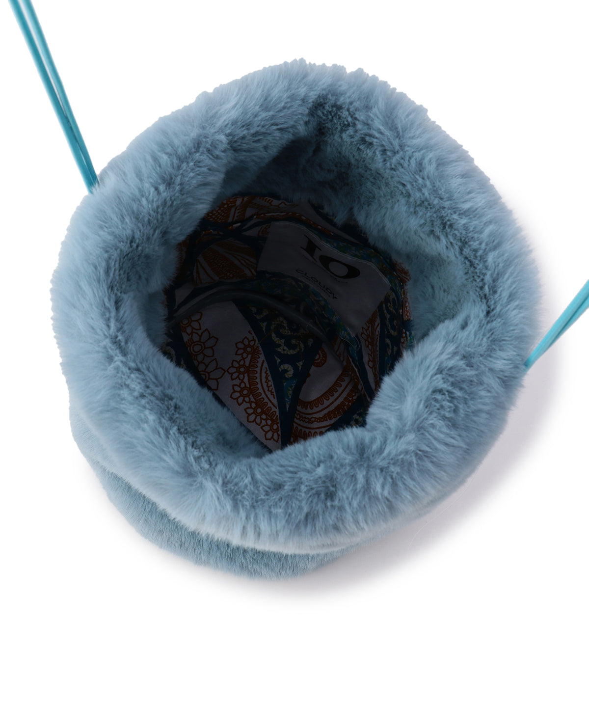 Eco Fur Drawstring Bag(Small)SAX