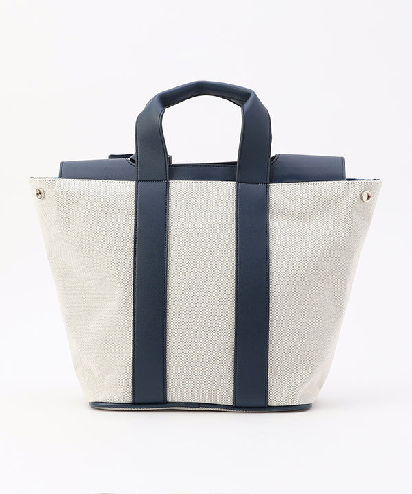 Two Tone Kente Bag (Medium) DARK NAVY