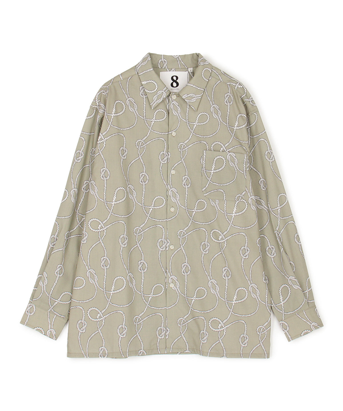 African Textile Long Sleeve Shirt BEIGE