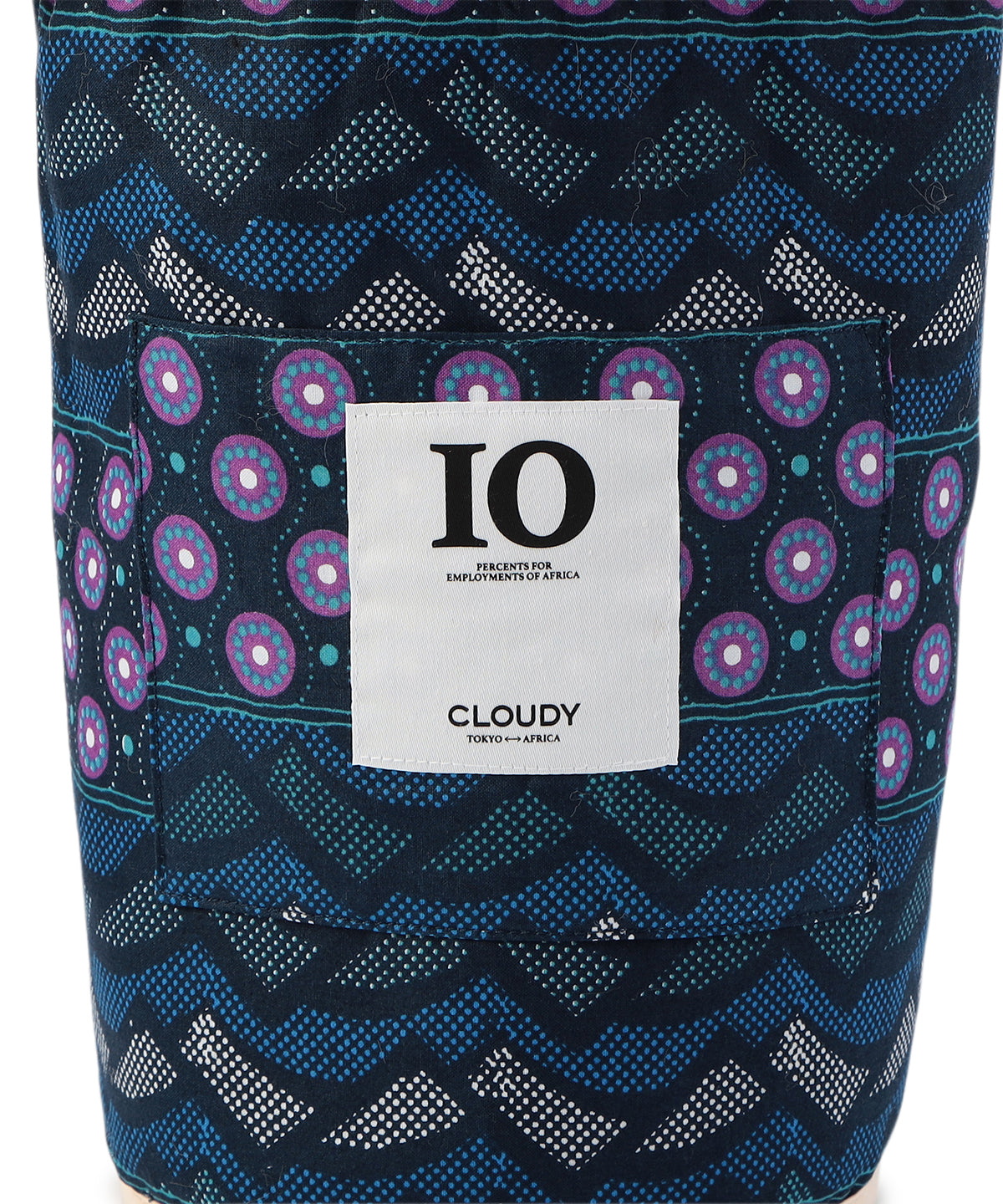 Eco Fur Drawstring Bag(Medium)OFF-WHITE×GREIGE