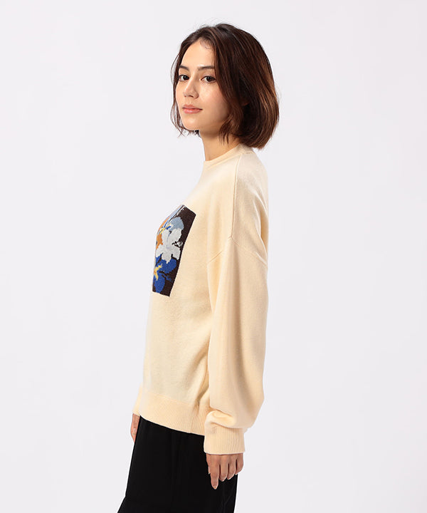 Wool/Nylon Knit Sweater IVORY