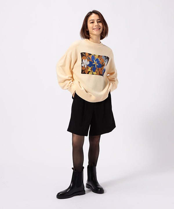 Wool/Nylon Knit Sweater IVORY