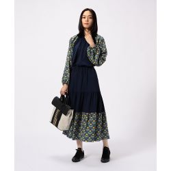 Two Tone Kente Bag (Medium)BLACK