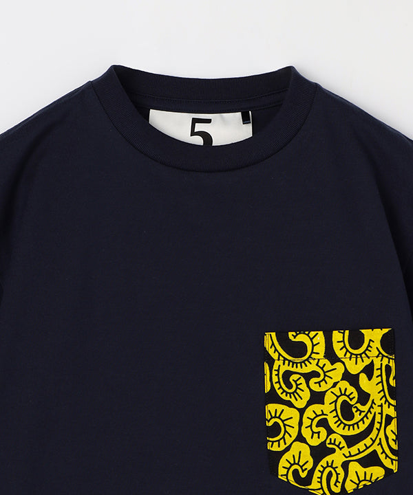 Pocket T-SHIRTS Uneck 375 NAVY