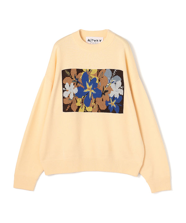 Wool/Nylon Knit Sweater IVORY