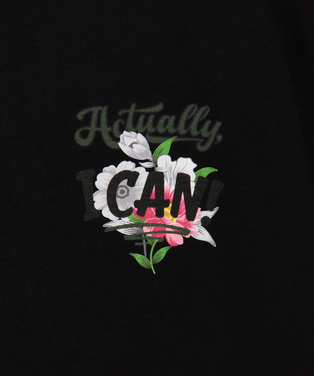 Lunch T-shirt ACTUALLY, I CAN BLACK