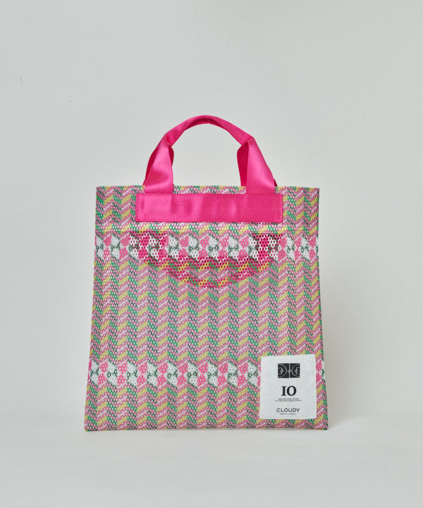 African Textile Mesh Tote Bag (Small) PINK