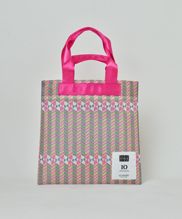 African Textile Mesh Tote Bag (Small) PINK