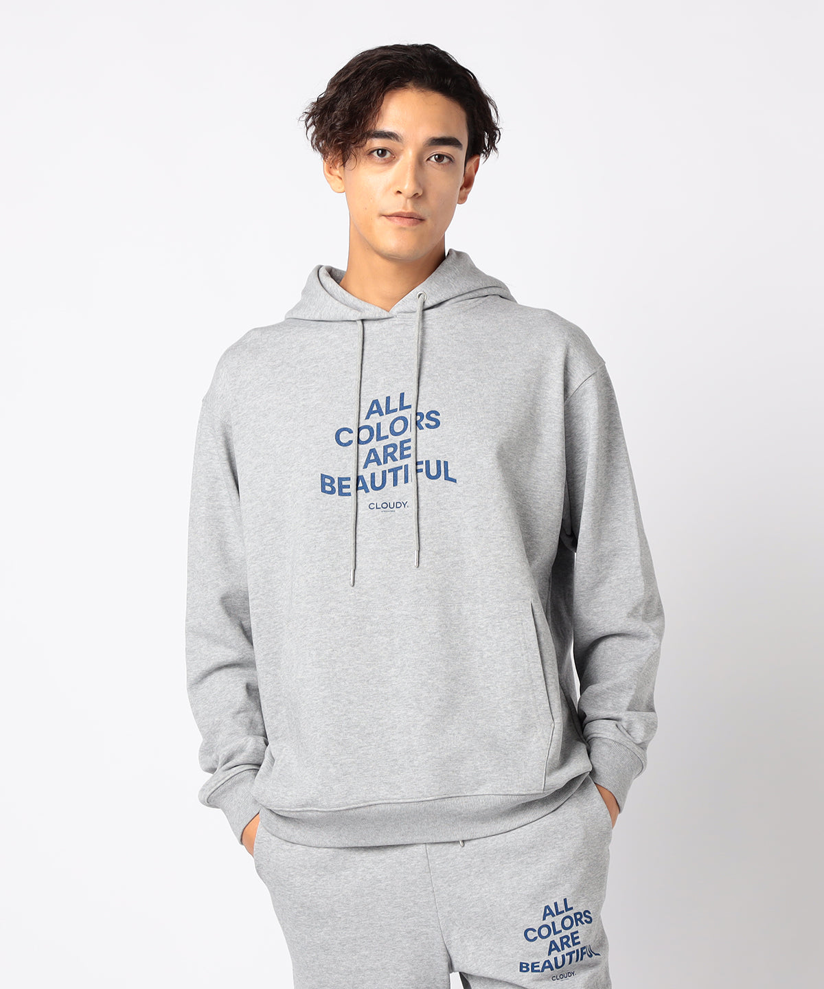 スウェットパーカー ALL COLORS ARE BEAUTIFUL グレー