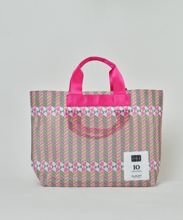 African Textile Mesh Tote Bag (Medium) PINK
