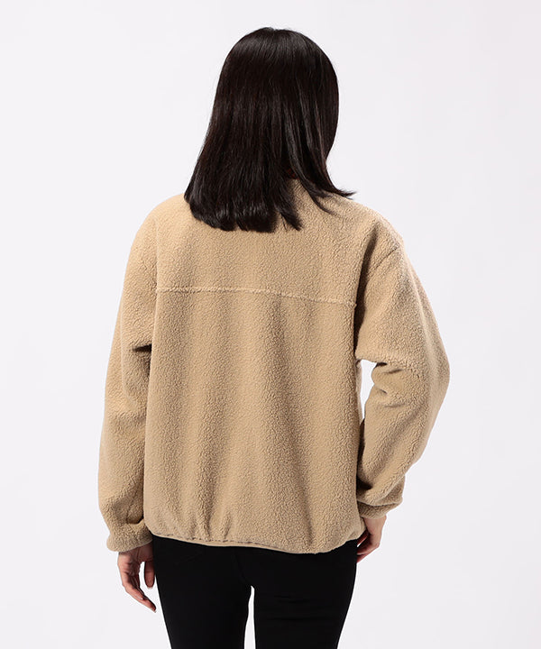 リバーシブルボアブルゾン ベージュ