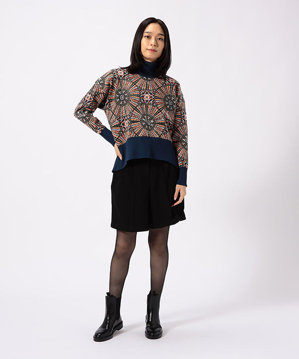 Recycled Dolman Knit Sweater BLUE