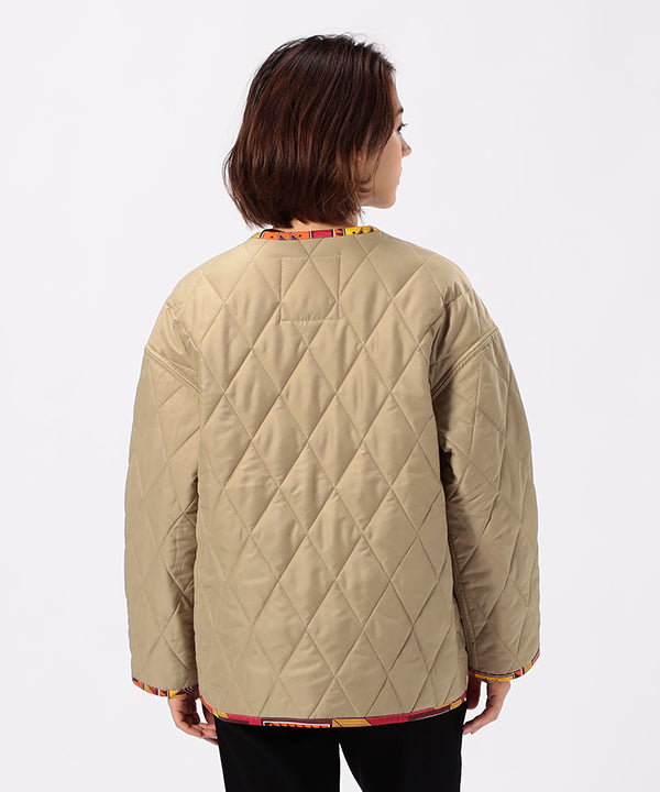 Recycled Reversible Quilting Jacket BEIGE
