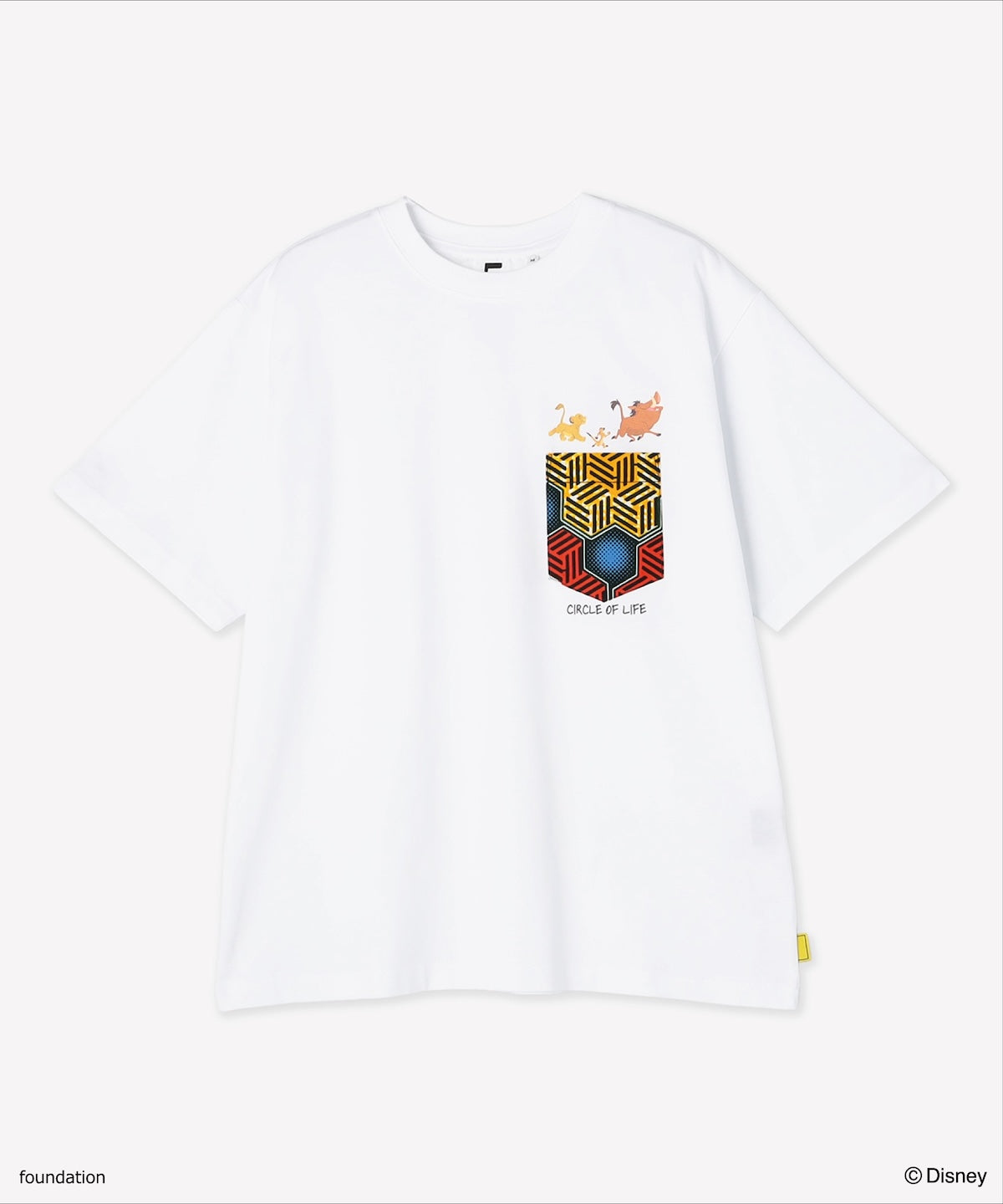 ポケットTシャツ SIMBA,TIMON,PUMBAA WHITE