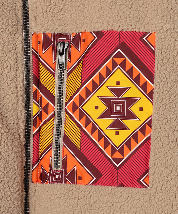 リバーシブルボアブルゾン ベージュ