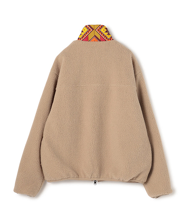 リバーシブルボアブルゾン ベージュ