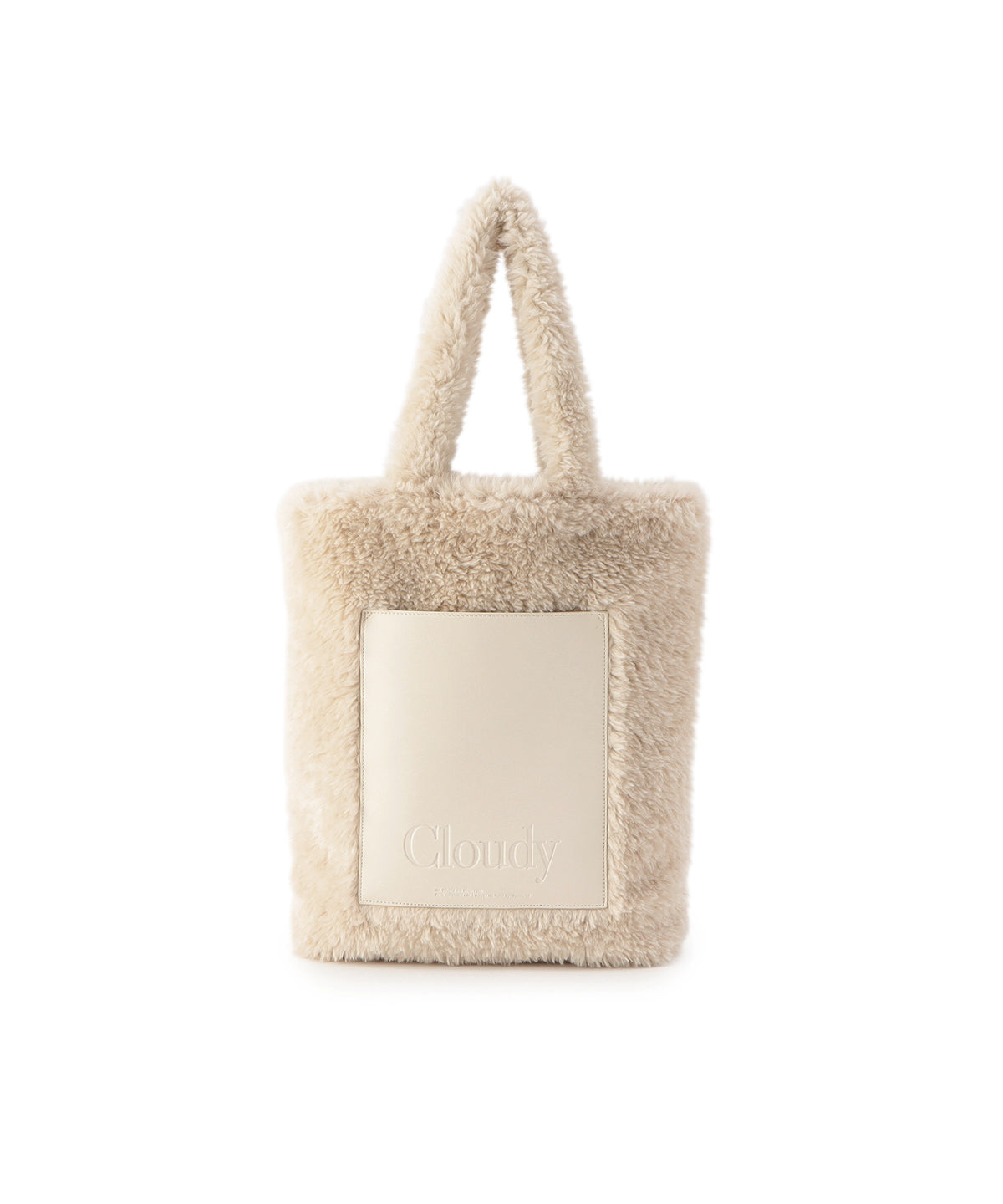 White fur best sale tote bag