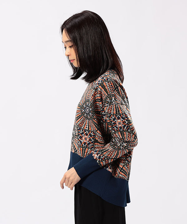 Recycled Dolman Knit Sweater BLUE