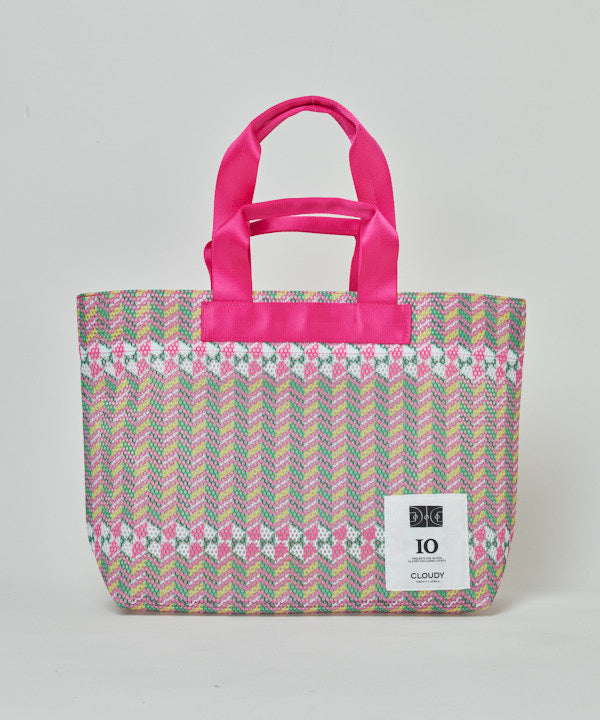 African Textile Mesh Tote Bag (Medium) PINK