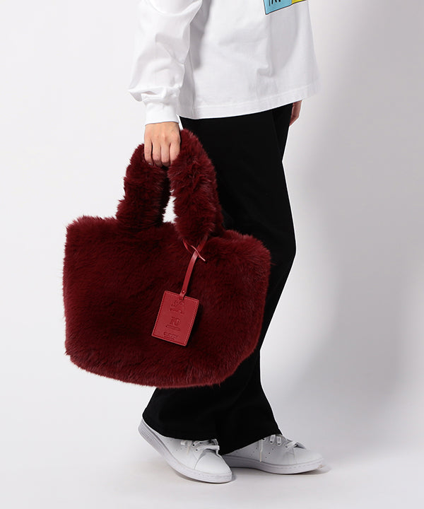 Eco Fur Tote Bag (Medium) BEIGE