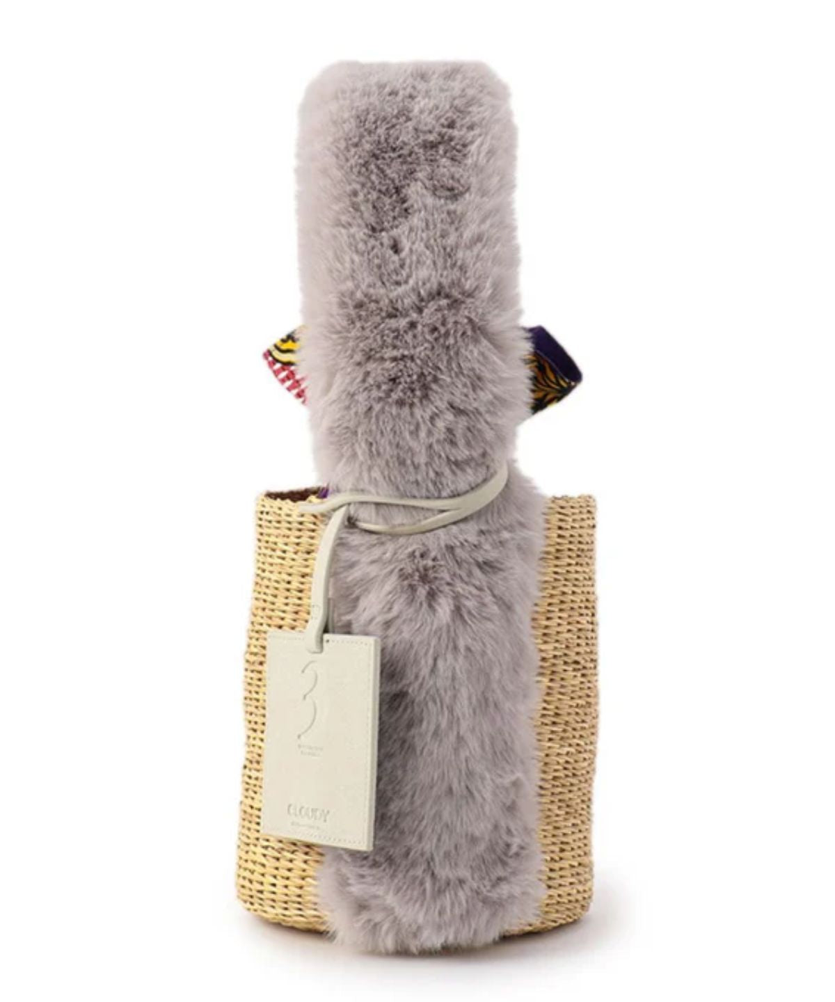 エコファーハンドルバスケット グレー