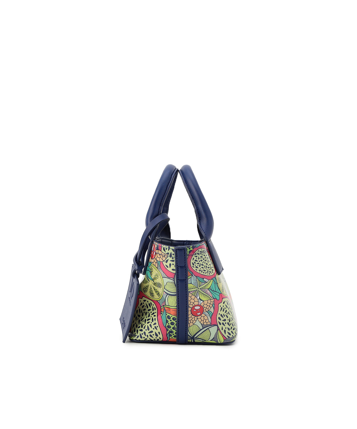 EVA×Fake Leather handle bag(Small) NAVY