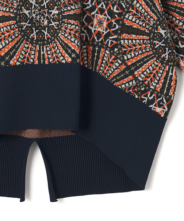 Recycled Dolman Knit Sweater BLUE