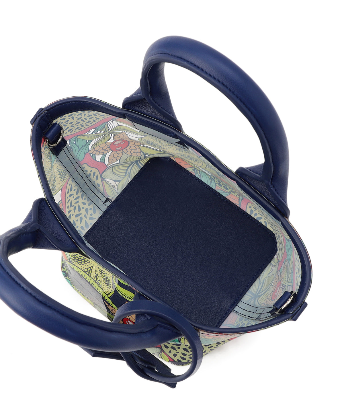 EVA×Fake Leather handle bag(Small) NAVY