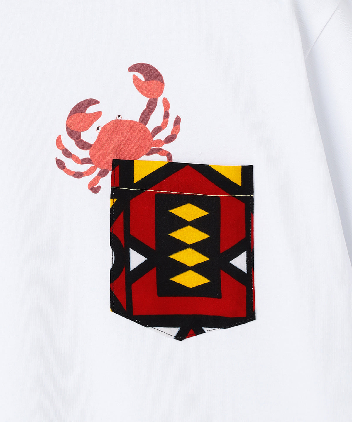 ポケットTシャツ Crab WHITE