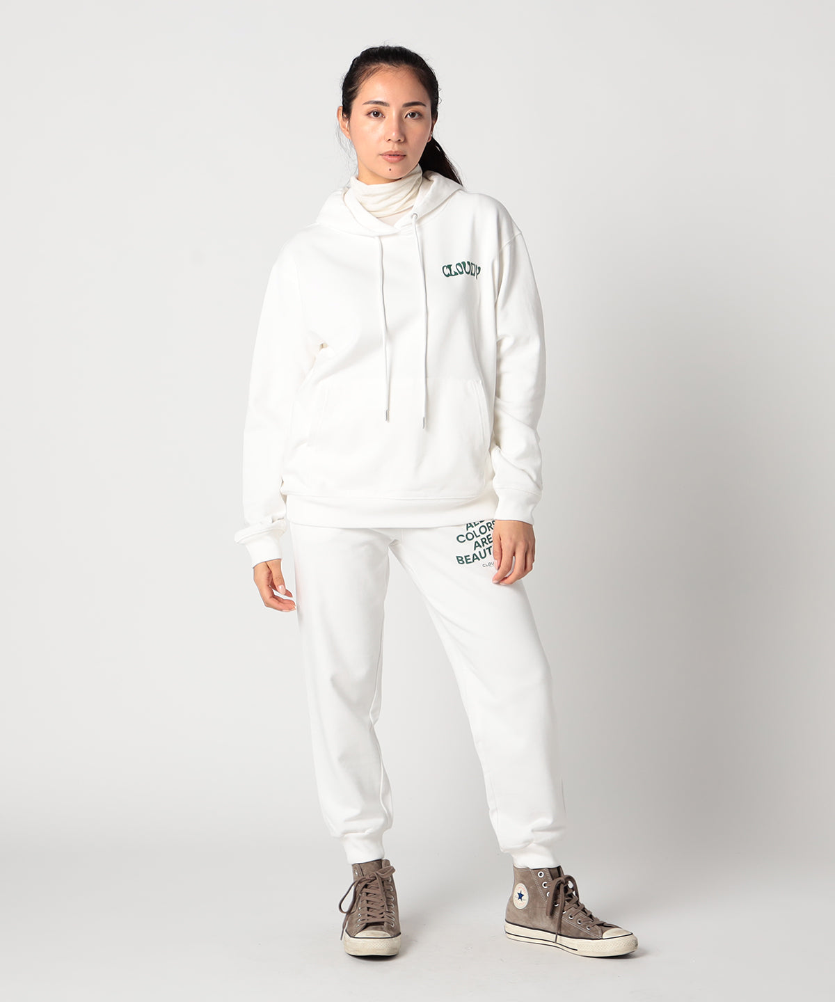 スウェットパンツ ALL COLORS ARE BEAUTIFUL ホワイト