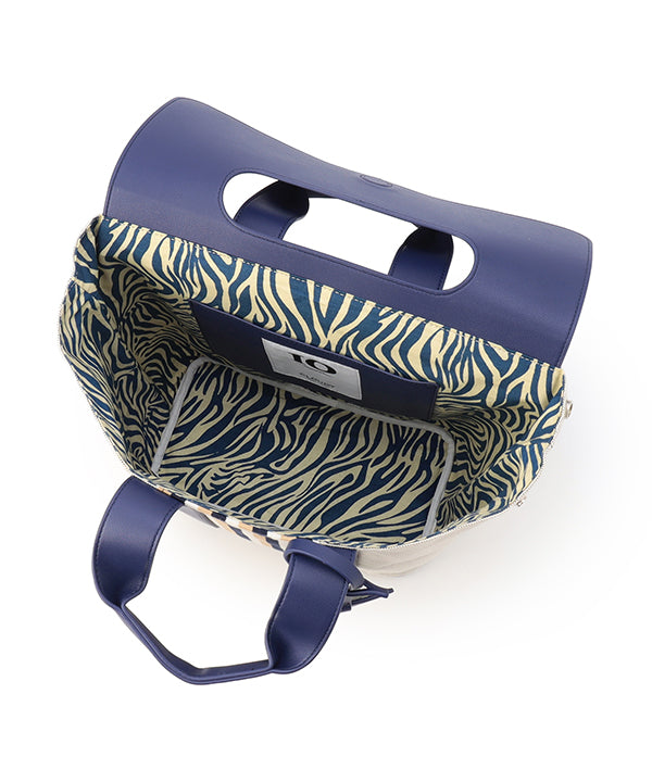Two Tone Kente Bag (Medium) NAVY