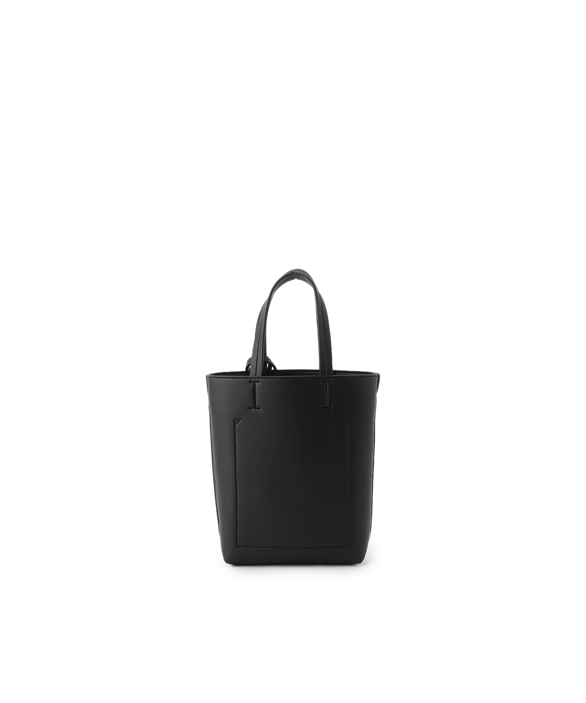 Fake Leather Printed Tote Bag (Small) BLACK1
