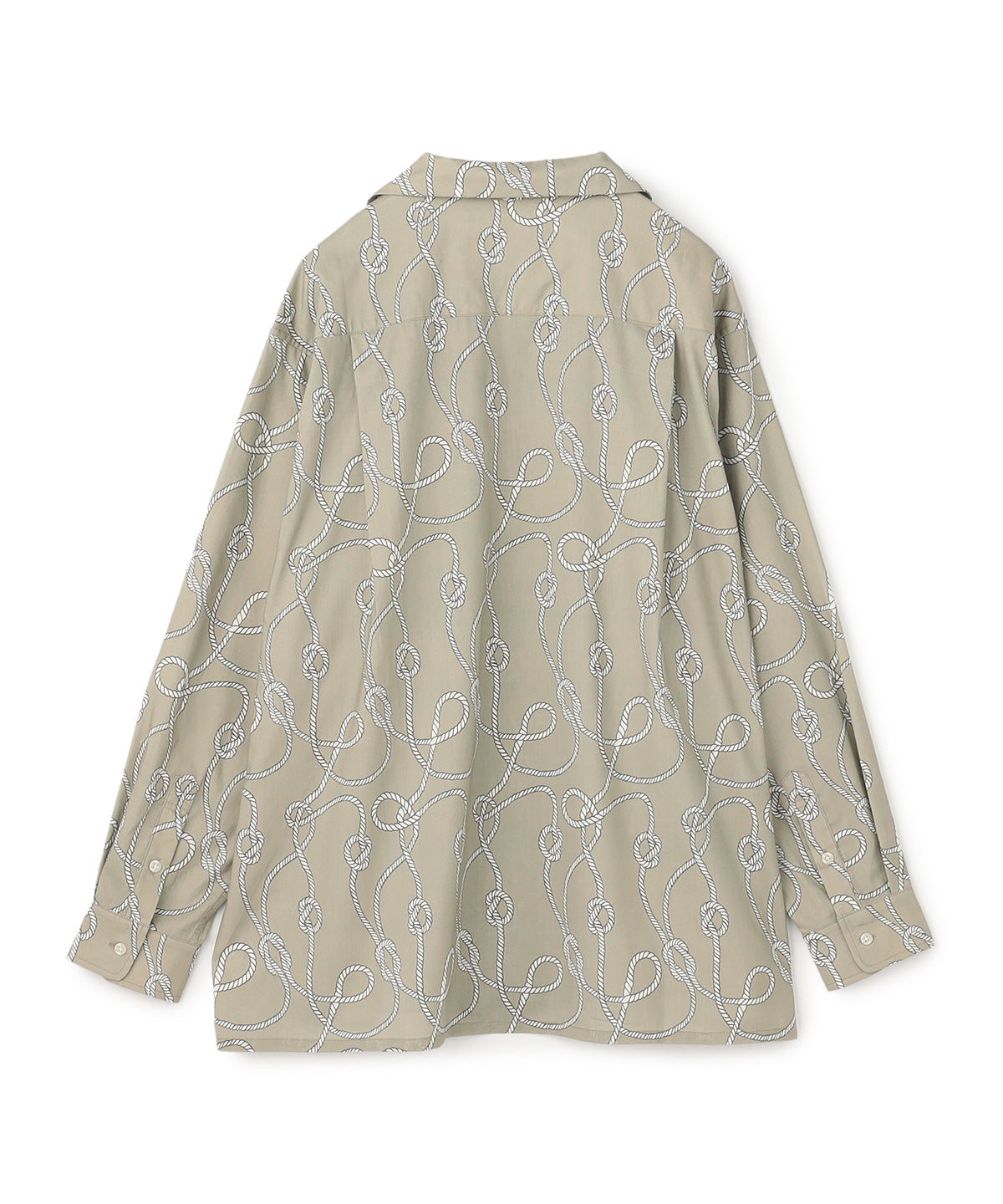 African Textile Long Sleeve Shirt BEIGE