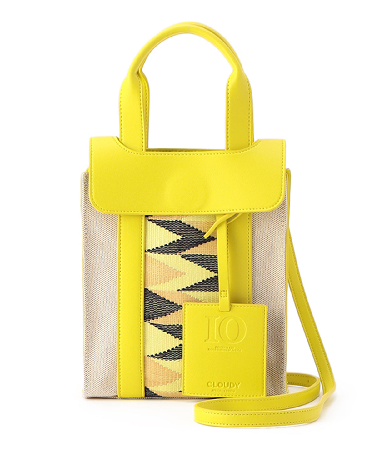 Two Tone Kente Shoulder Bag (Small) YELLOW